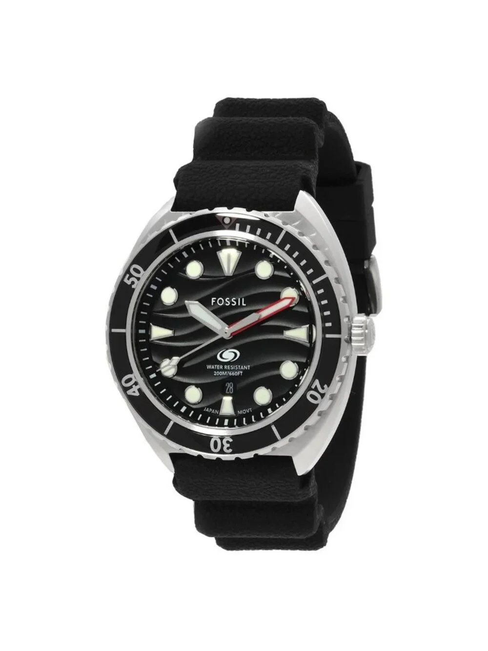 NWT Fossil Breaker Quartz Black Dial Men's Watch
